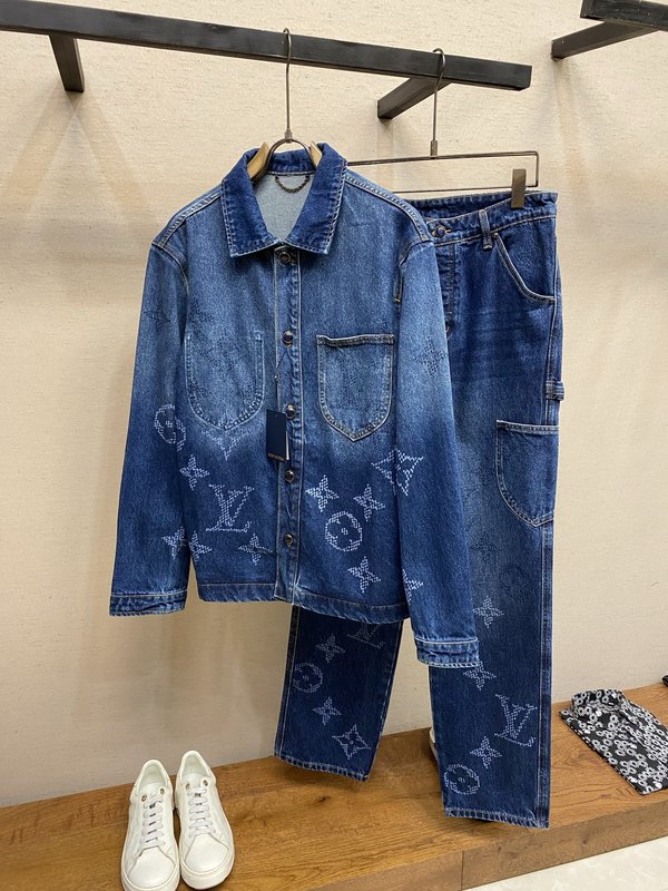 LV 그라데이션 모노그램 청바지 001-275618