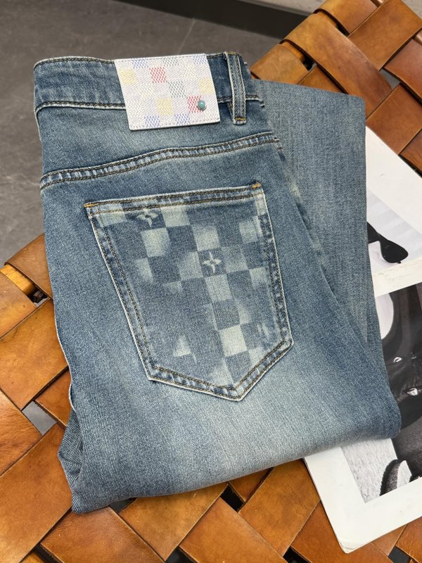 LV 봄여름 남성 스트레이트 진 001-275635