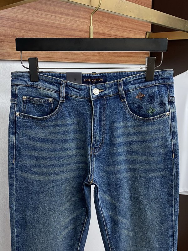 루이비통 슬림 스트레이트 청바지 001-275646