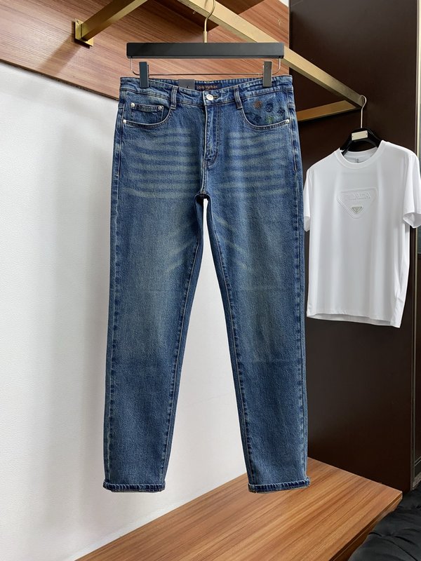 루이비통 슬림 스트레이트 청바지 001-275646