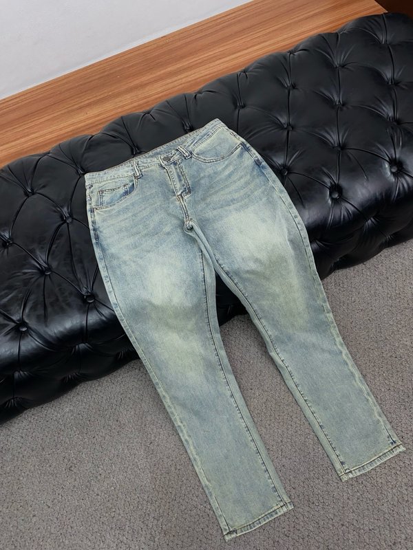 루이비통 수입 데님 원단 고탄력 워싱 청바지 001-275660