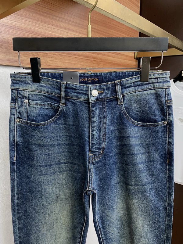 루이비통 슬림 스트레이트 청바지 001-275663