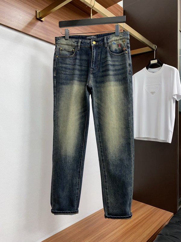 루이비통 슬림 스트레이트 청바지 001-275692