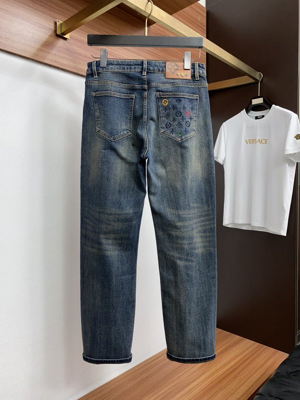 루이비통 슬림 스트레이트 청바지 001-275699