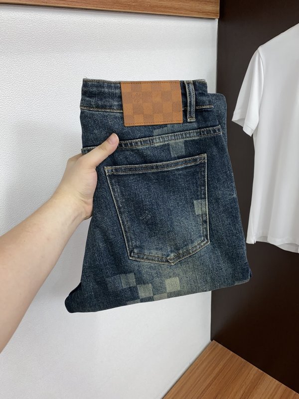루이비통 슬림 스트레이트 청바지 001-275708