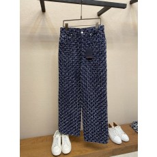 LV 빈티지 프린지 데님 팬츠 001-275718