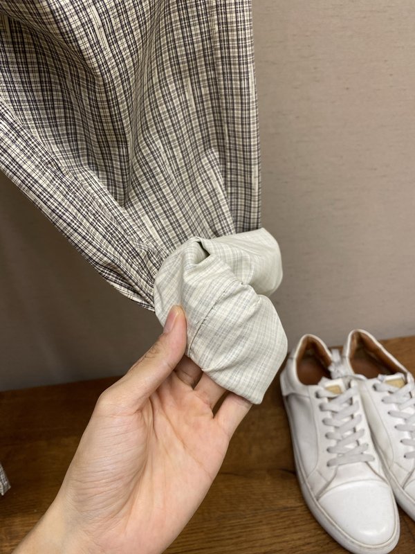 모노그램 체크 투웨이 롱팬츠 001-275723