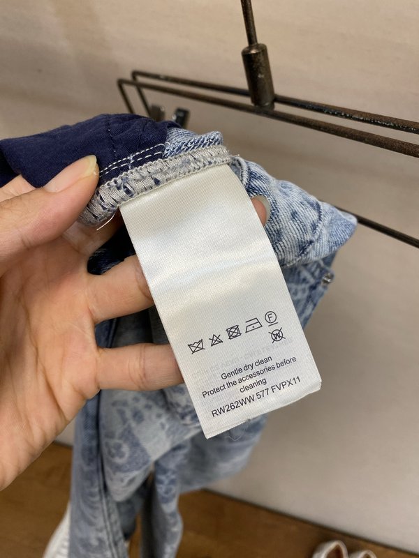 Louis 꽃무늬 레터링 부츠컷 데님 팬츠 001-275727