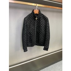 LV 앤틱 엠보싱 스웨이드 양가죽 스탠드칼라 자켓 001-275728