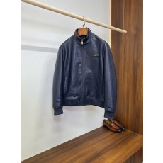 LV 악어 엠보싱 소가죽 야구 점퍼 네이비 001-275731