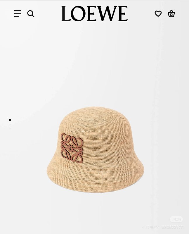 로에베 라피아 로고 버킷햇 001-275875