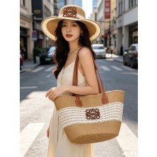 로에베 짚 라탄 비치백 & 선캡 세트 001-275882