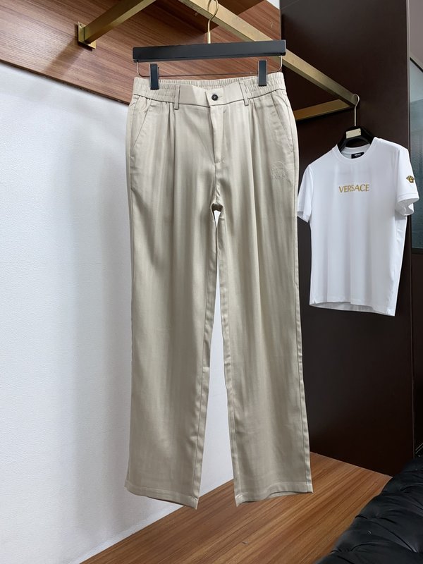 흰색 수입 리넨 캐주얼 팬츠 001-275916