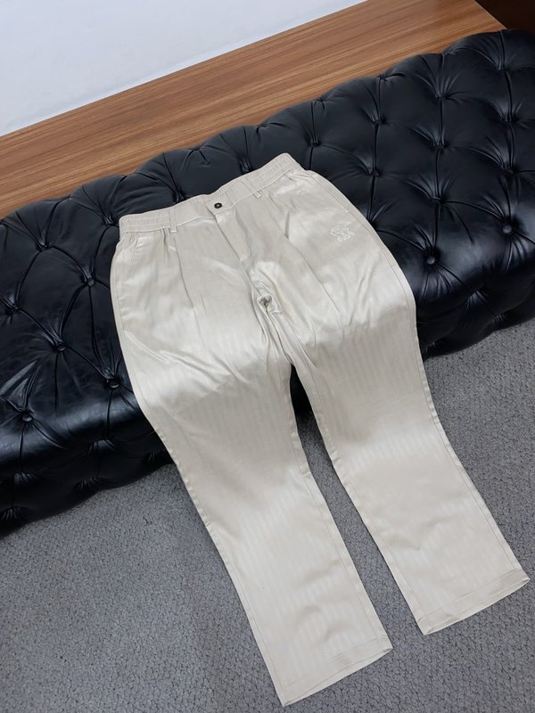 흰색 수입 리넨 캐주얼 팬츠 001-275916