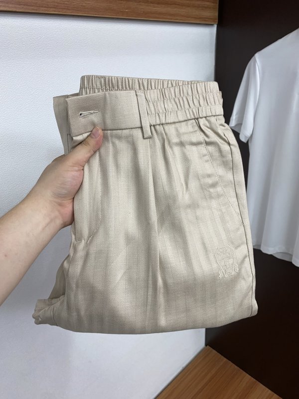 흰색 수입 리넨 캐주얼 팬츠 001-275916