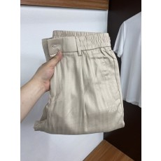 흰색 수입 리넨 캐주얼 팬츠 001-275916