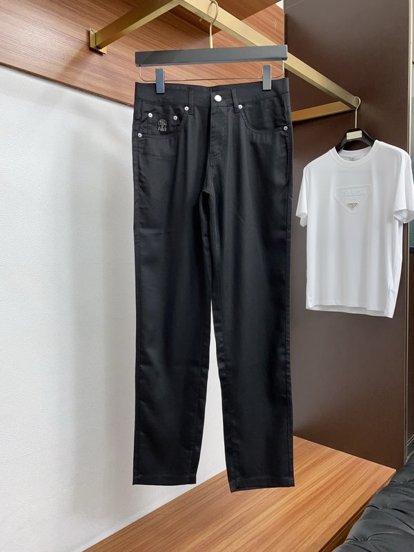 남성 검정색 정장 캐주얼 바지 001-275934
