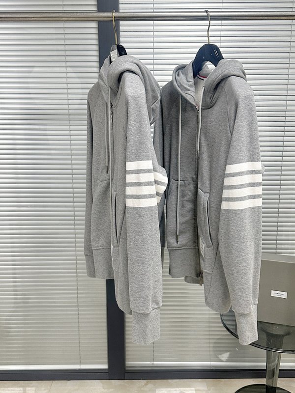 TB 컬러위브 네줄 후드 코트 001-275992