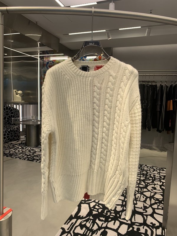 TB 뒤 세 줄 비대칭 스웨터 001-276041
