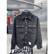 골드 버튼 모직 셔츠 자켓 001-276064