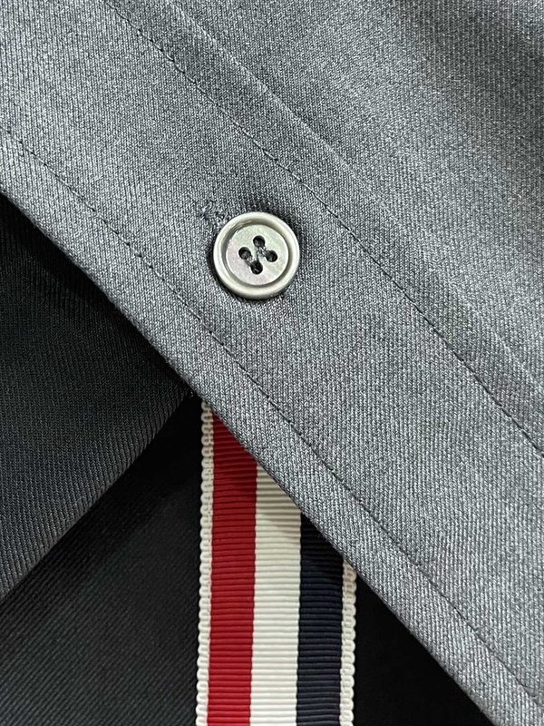 THOM BROWNE 컬러블록 후드 긴팔 셔츠 001-276082