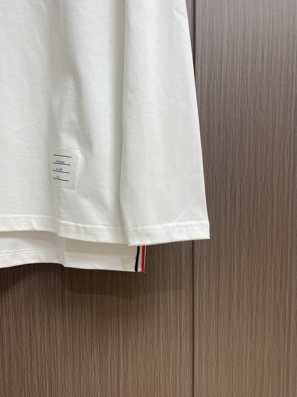 톰브라운 컬러 위빙 리본 긴팔 티셔츠 001-276085