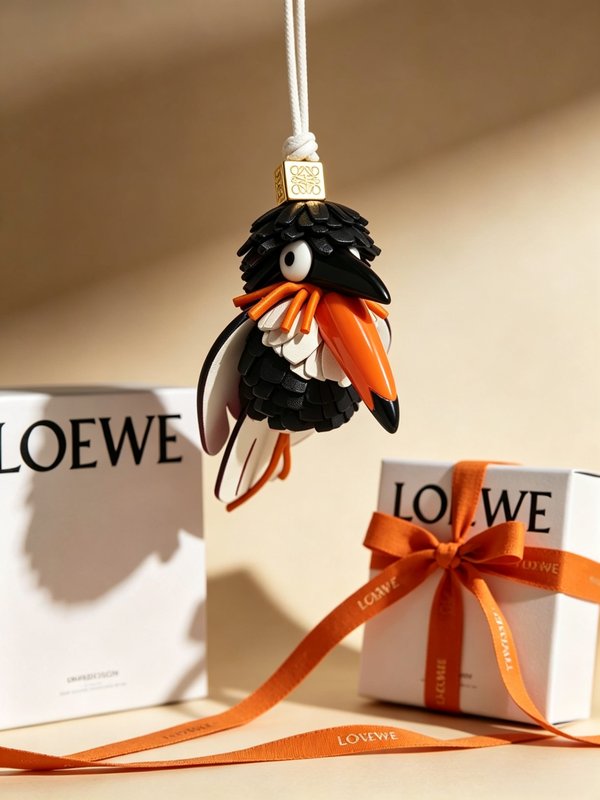 LOEWE Anagram 동물 테마 키링 펜던트 001-276418