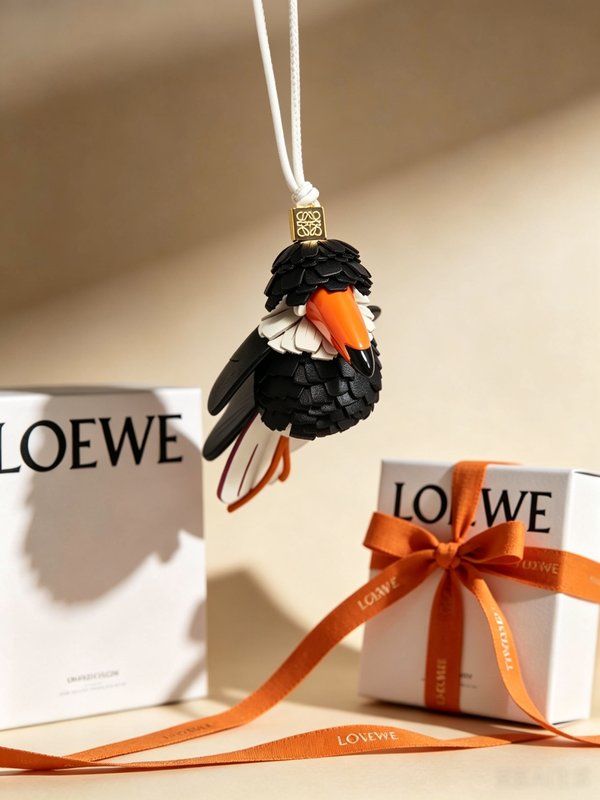 LOEWE Anagram 동물 테마 키링 펜던트 001-276418