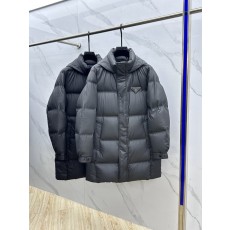 프라다 남성 다운 패딩 후드 미디엄 롱 001-276585