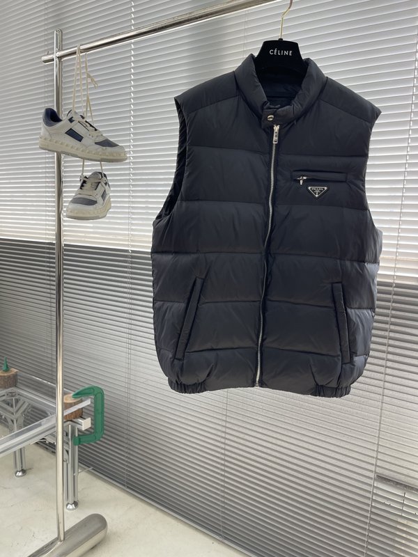 프라다 25FW 남성 삼각 로고 다운 베스트 조끼 001-276589