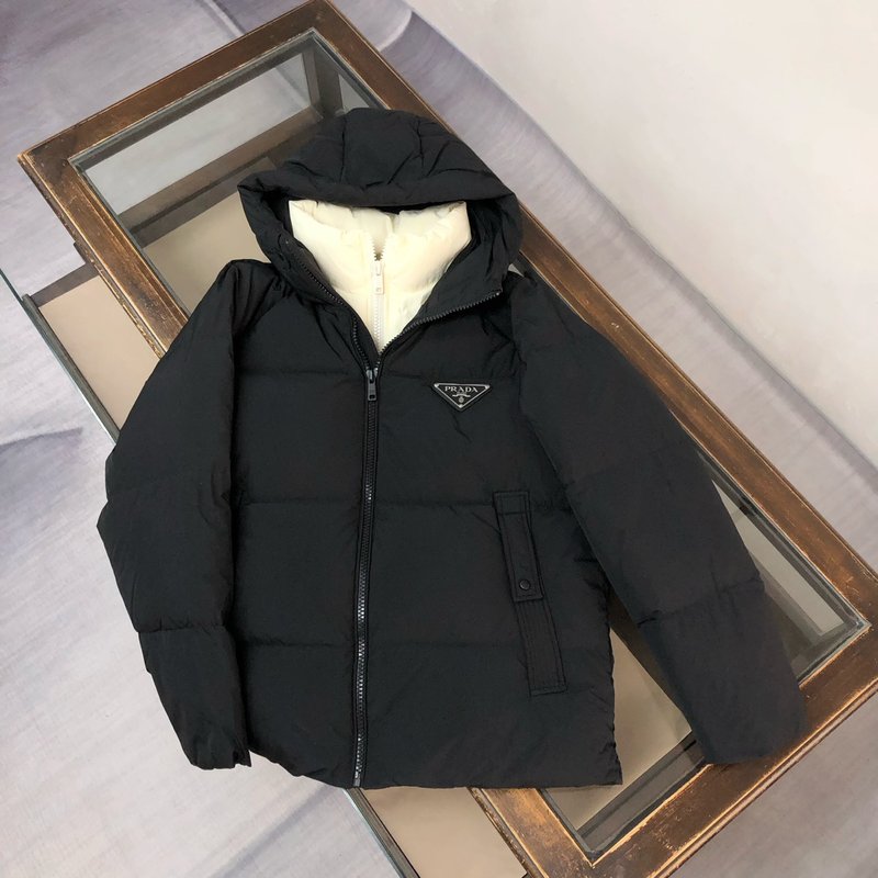 프라다 25FW 후드 가짜 투피스 다운 점퍼 001-276595