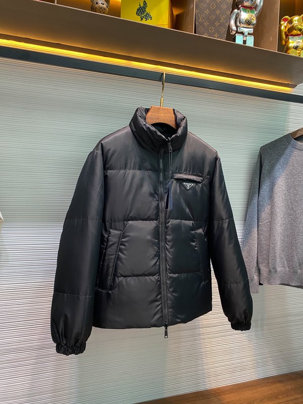 블랙 나일론 양면 착용 다운 자켓 001-276605