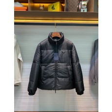 블랙 나일론 양면 착용 다운 자켓 001-276605