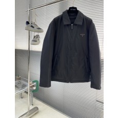 PRAD 빈티지 셔츠 칼라 다운 패딩 자켓 001-276639