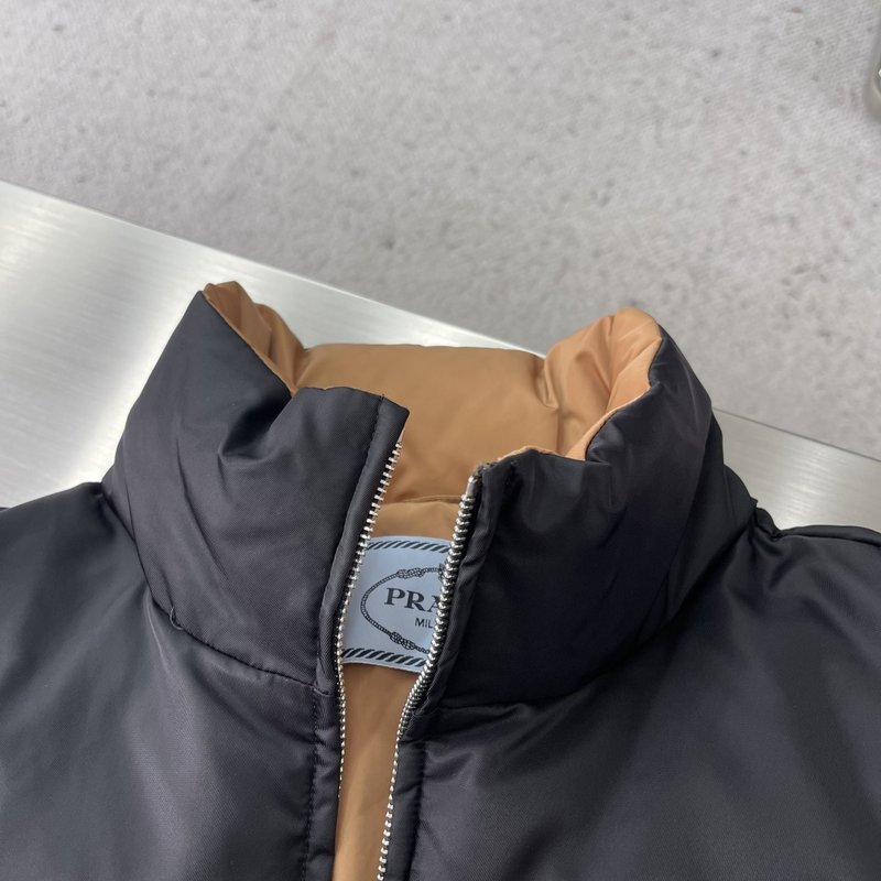 나일론 배색 스탠드칼라 다운점퍼 001-276641
