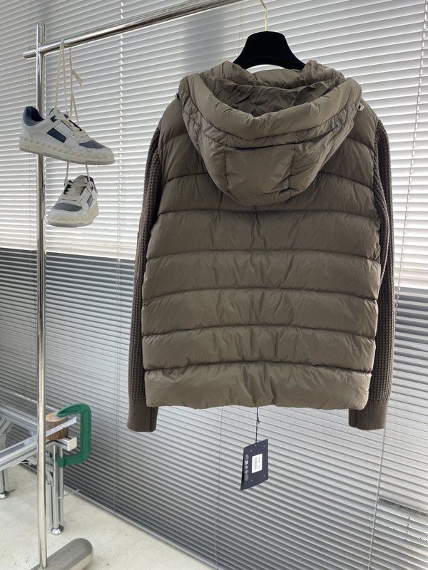 PRADA 가을겨울 신상 니트 패치 후드 다운 자켓 001-276672