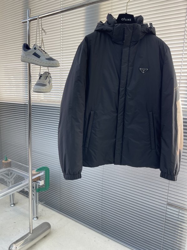 PRAD 가을겨울 후드 다운 재킷 001-276677