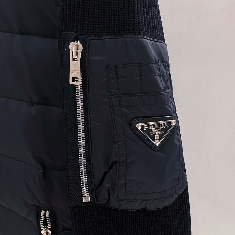 PRADA 다운 니트 패치 아우터 001-276684