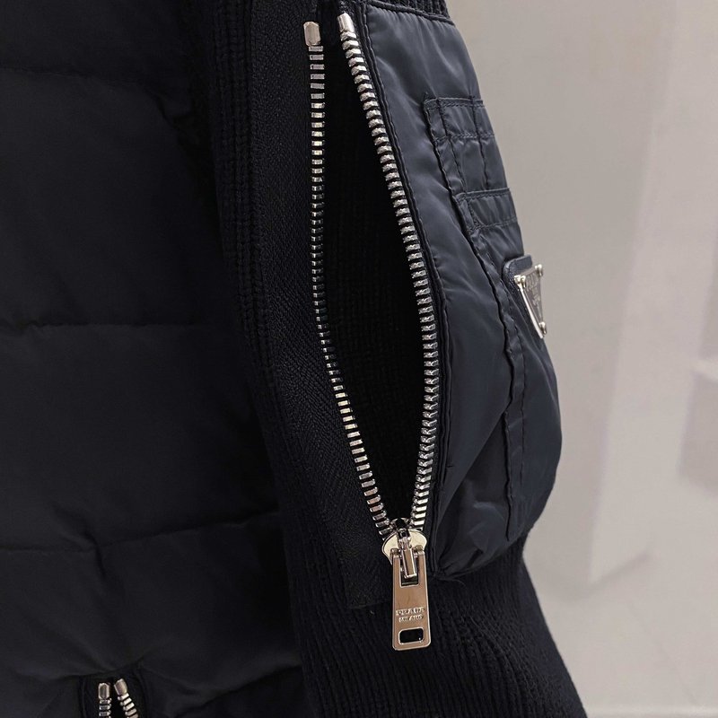 PRADA 다운 니트 패치 아우터 001-276684