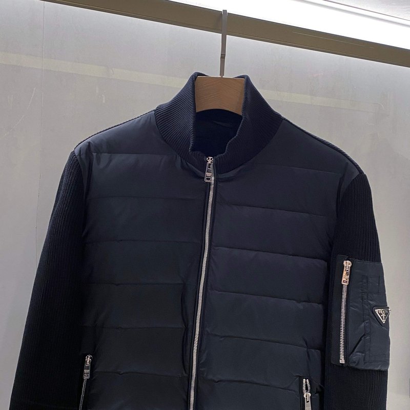 PRADA 다운 니트 패치 아우터 001-276684