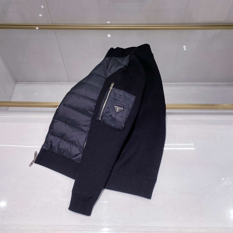 PRADA 다운 니트 패치 아우터 001-276684