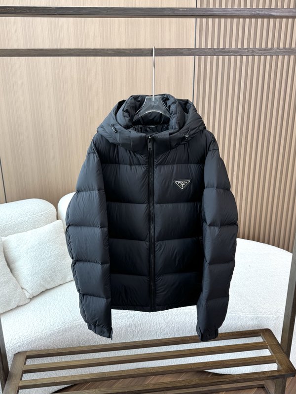 프라다 후드 탈부착 오버핏 다운점퍼 001-276694