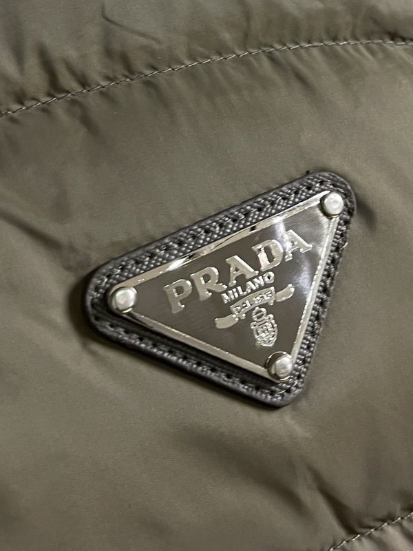 Prad* 남성 니트 패치후드 다운 점퍼 001-276697