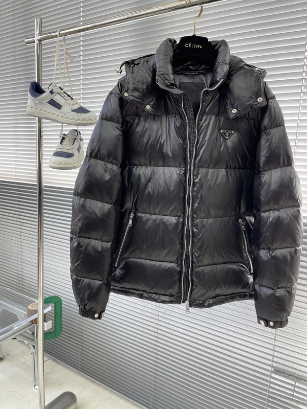 PRAD 심플 보온 후드 다운 점퍼 001-276747