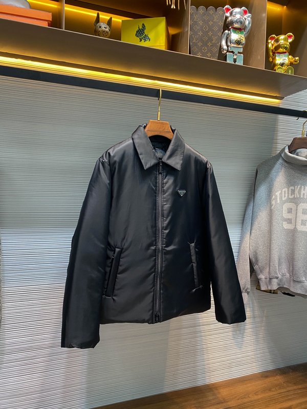 프라다 블랙 나일론 다운 재킷 001-276764