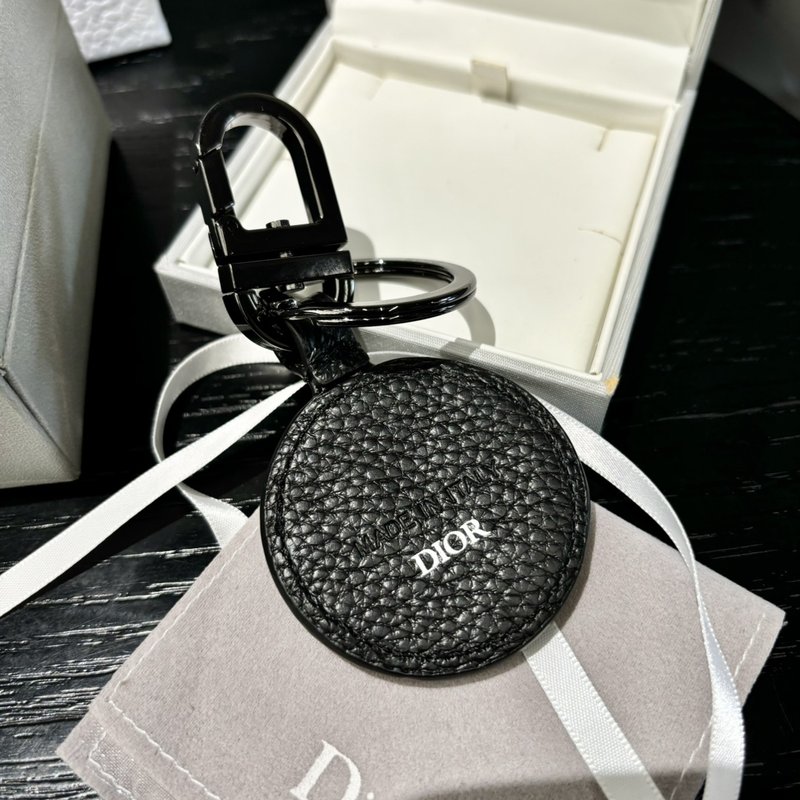 CD Diamond 블랙/화이트 그레인 가죽 키링 001-276787
