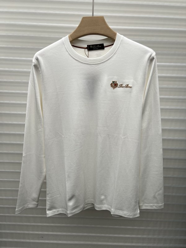 LP 클래식 레터링 자수 라운드넥 긴팔 티셔츠 001-276970