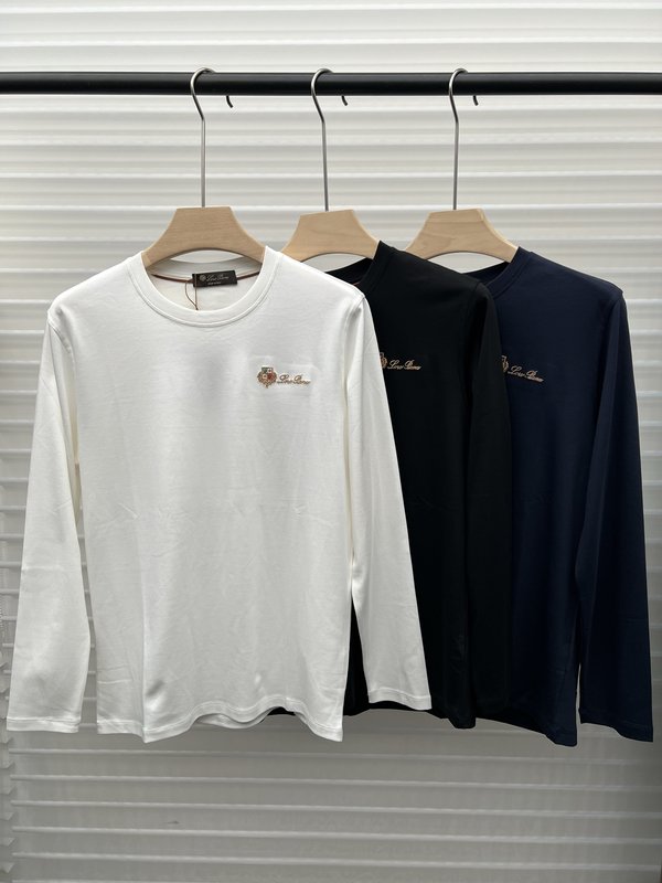 LP 클래식 레터링 자수 라운드넥 긴팔 티셔츠 001-276970