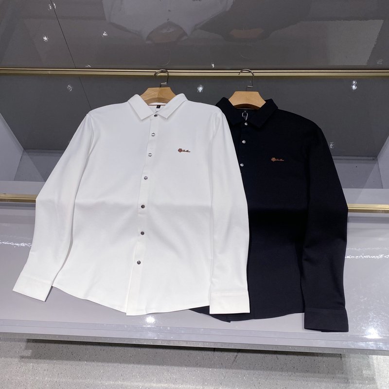 로로피아나 남성 비즈니스 캐주얼 순색 긴팔 셔츠 001-276973