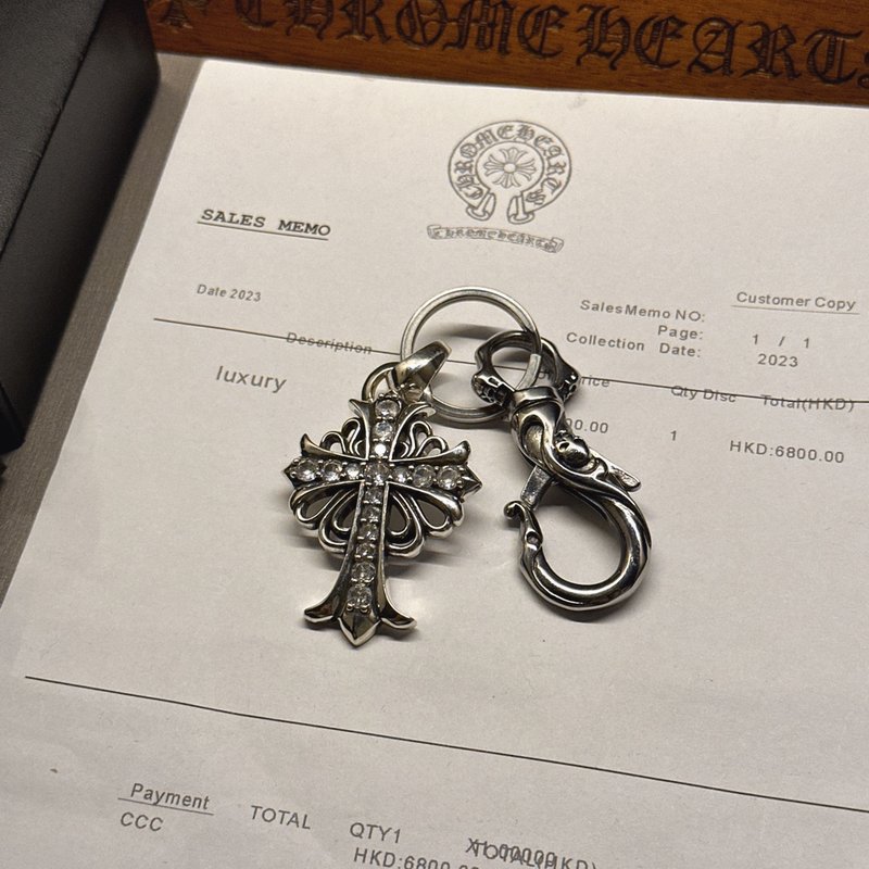 크롬 하트 키링 펜던트 001-277109